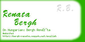 renata bergh business card